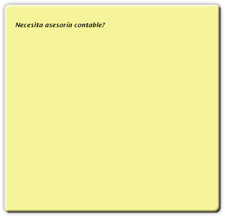  Necesita asesoría contable? 